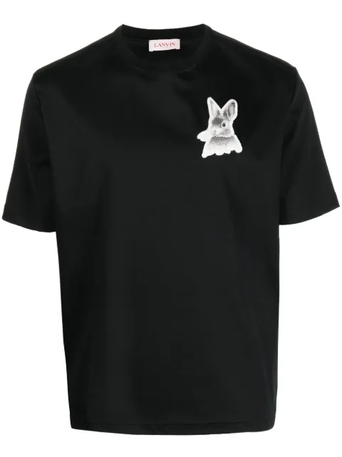 Lanvin L rabbit patch T-shirt