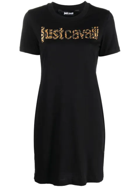 Just Cavalli animal-print logo T-shirt dress