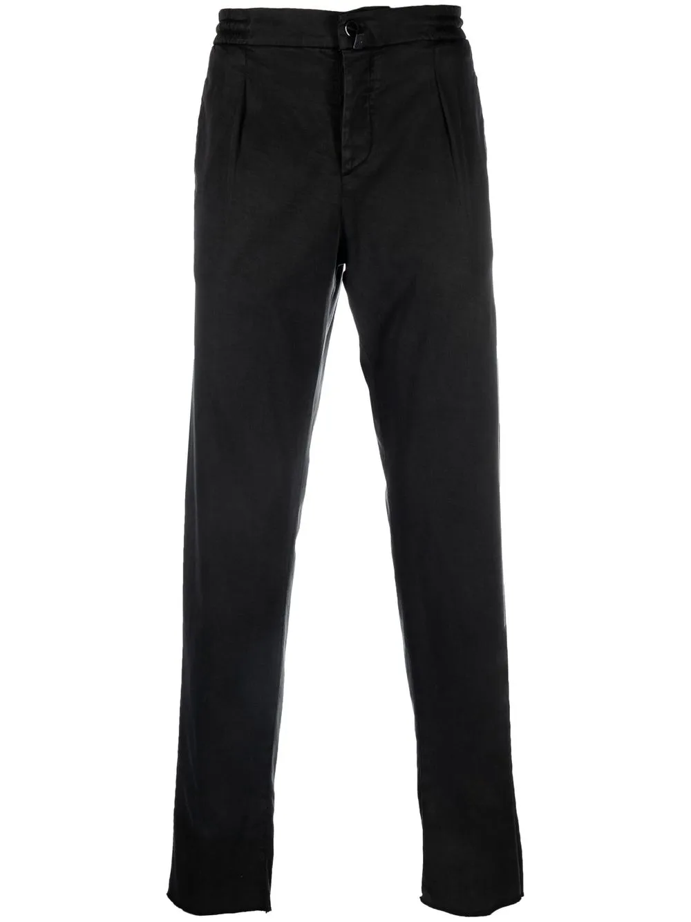 

Kiton mid-rise lyocell-blend trousers - Black