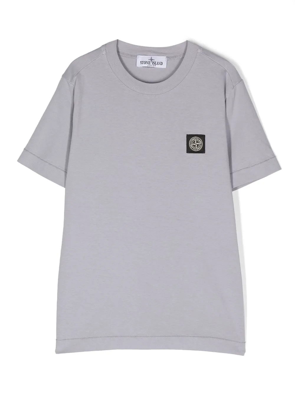 

Stone Island Junior Compass-patch cotton T-shirt - Purple