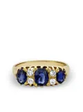 Pragnell Vintage 18kt yellow gold Victorian sapphire and diamond ring