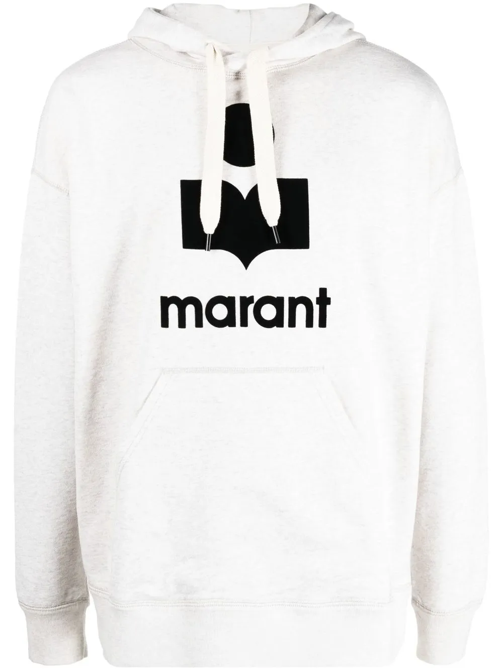 Isabel Marant Logo Patch Hoodie In Neutrals