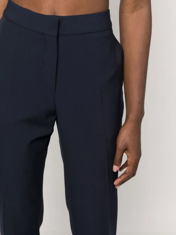 Stella McCartney スリットカフス スリムパンツ | ブルー