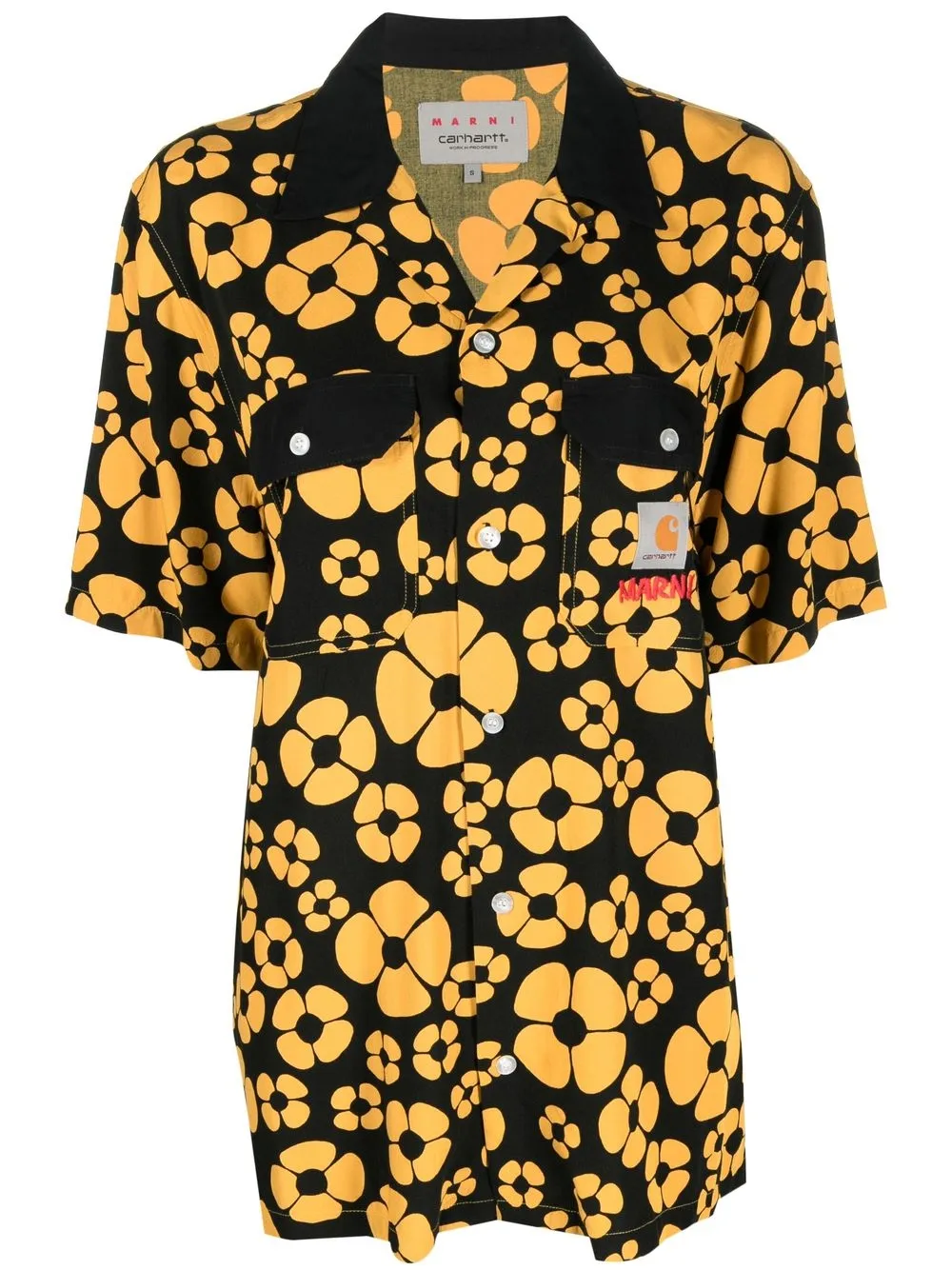 

Marni x Carhartt floral-print shirt - Black