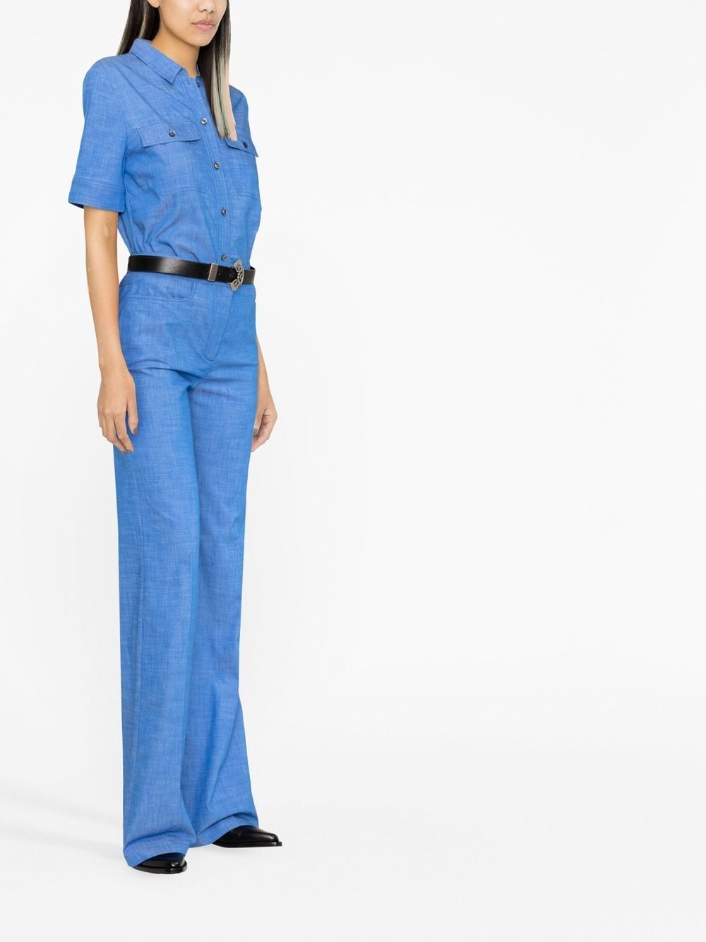 Shop Callas Milano Tonne High-waisted Trousers In Blue