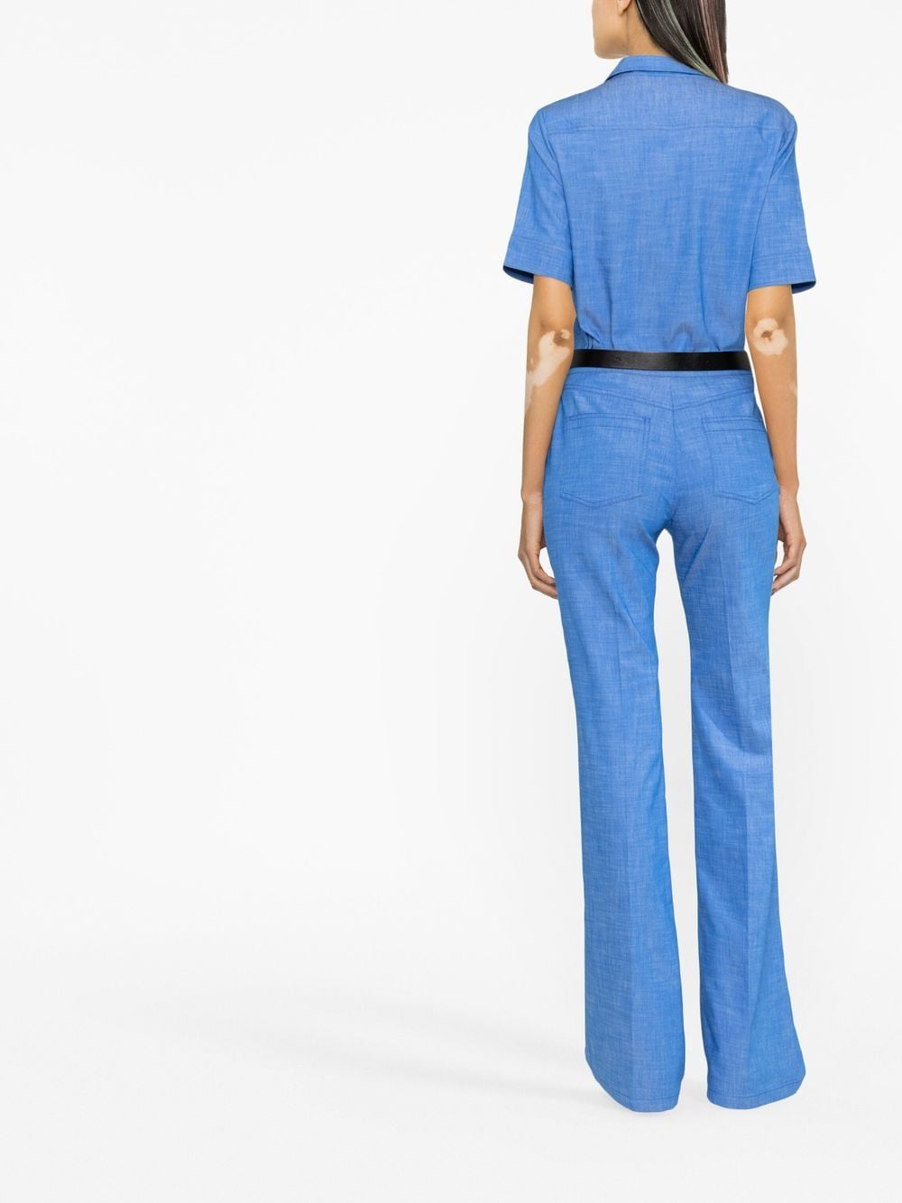 Shop Callas Milano Tonne High-waisted Trousers In Blue