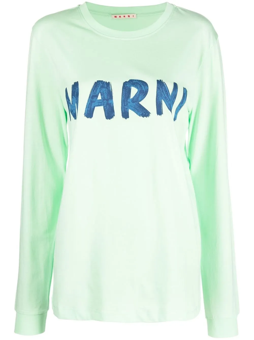

Marni logo print long sleeve T-shirt - Green