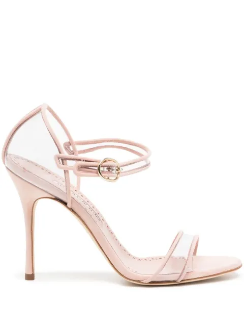Manolo Blahnik 100mm leather sandals 