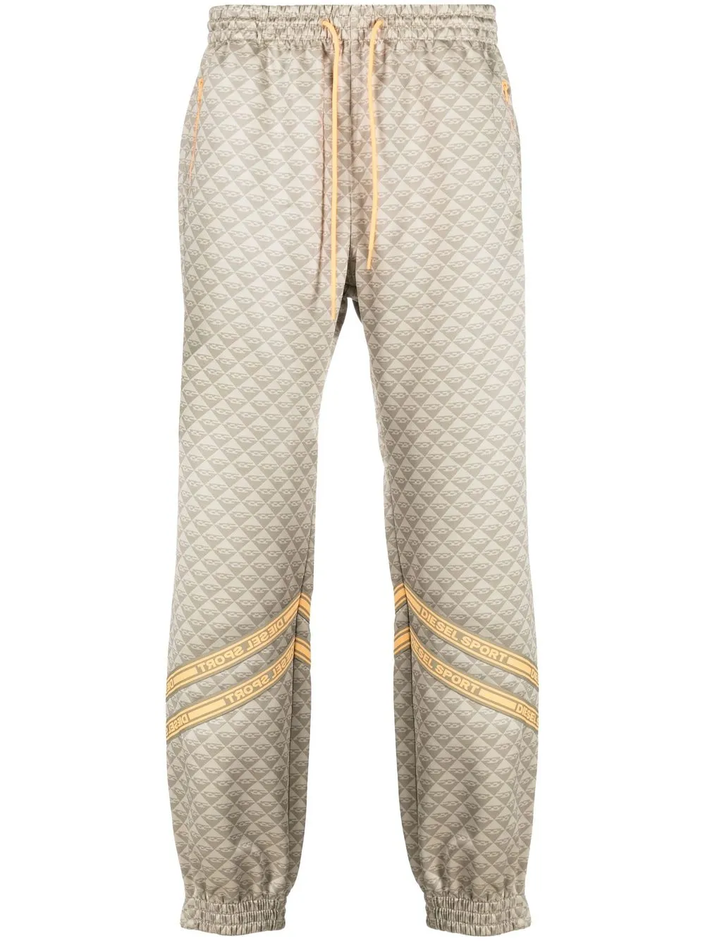 

Diesel diagonal-stripe logo-print trackpants - Neutrals