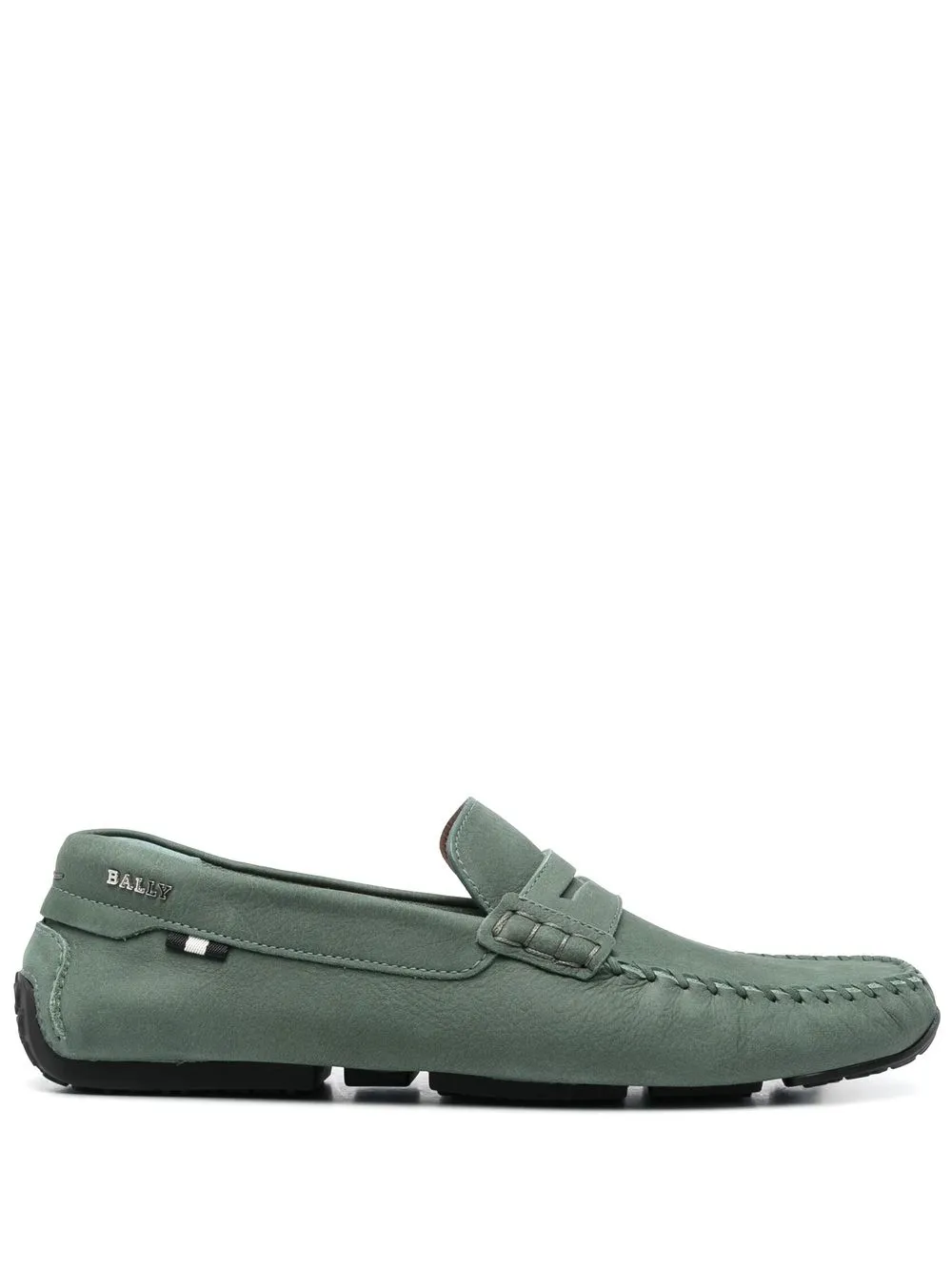 

Bally side logo-plaque detail loafers - Green