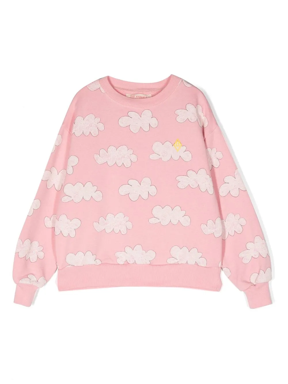 The Animals Observatory cloud-printed pink sweatshirt