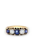 Pragnell Vintage 18kt yellow gold Victorian sapphire and diamond ring