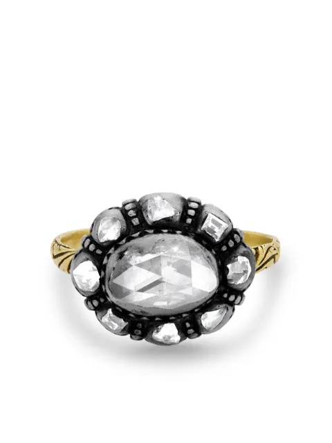 Pragnell Vintage anillo Georgian en oro amarillo de 18kt con diamantes
