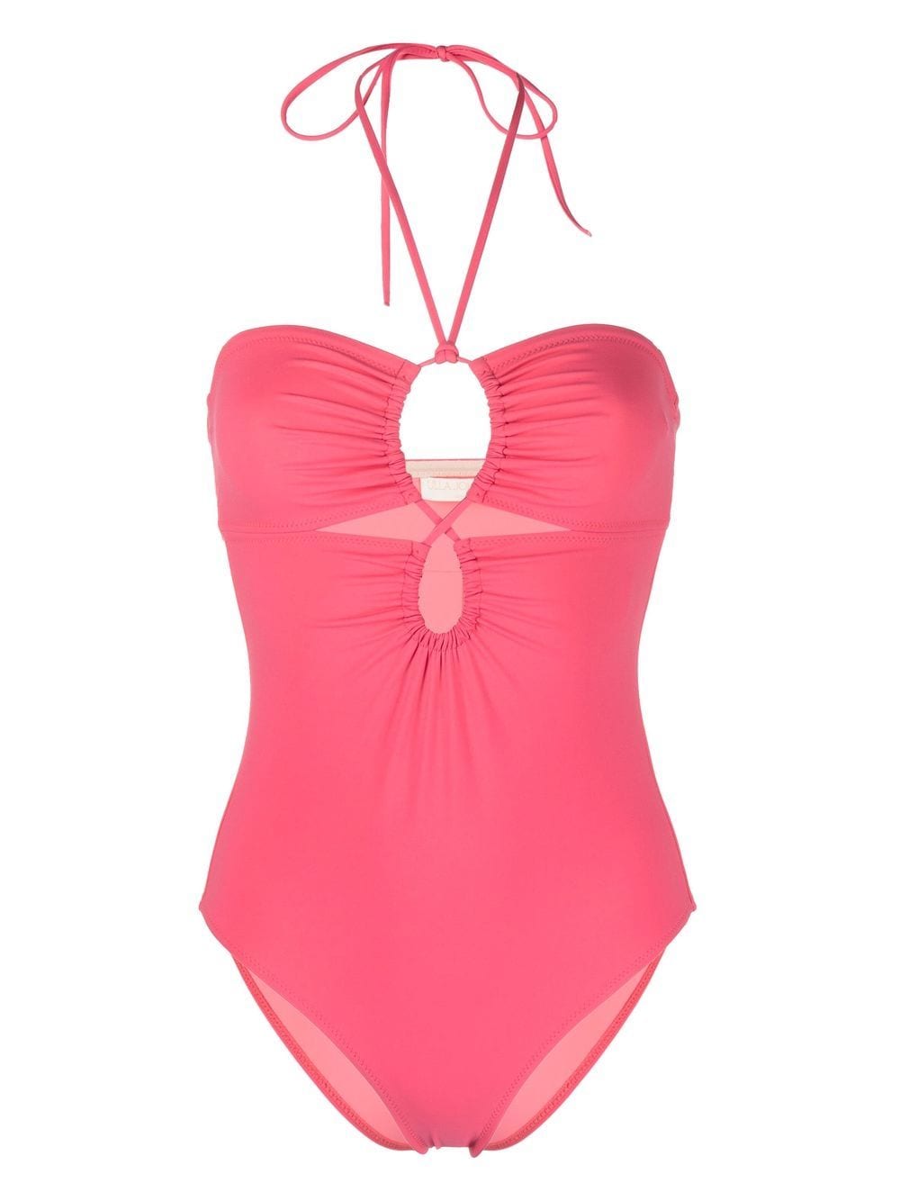 Shop Ulla Johnson Halterneck-fastening Detail Swimsuit In Pink