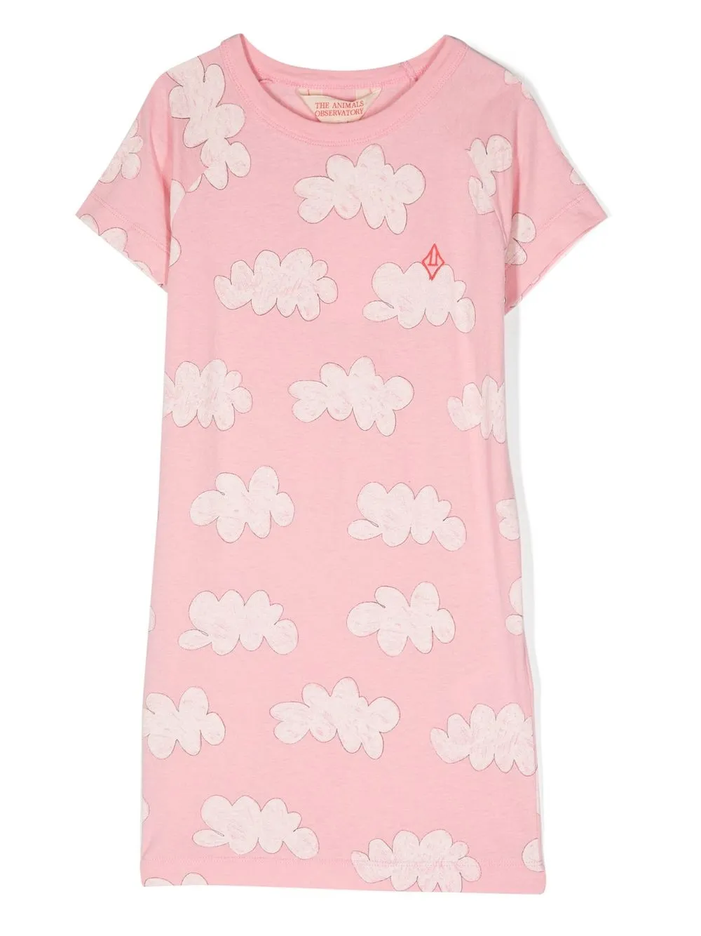 THE ANIMALS OBSERVATORY CLOUD-MOTIF COTTON DRESS