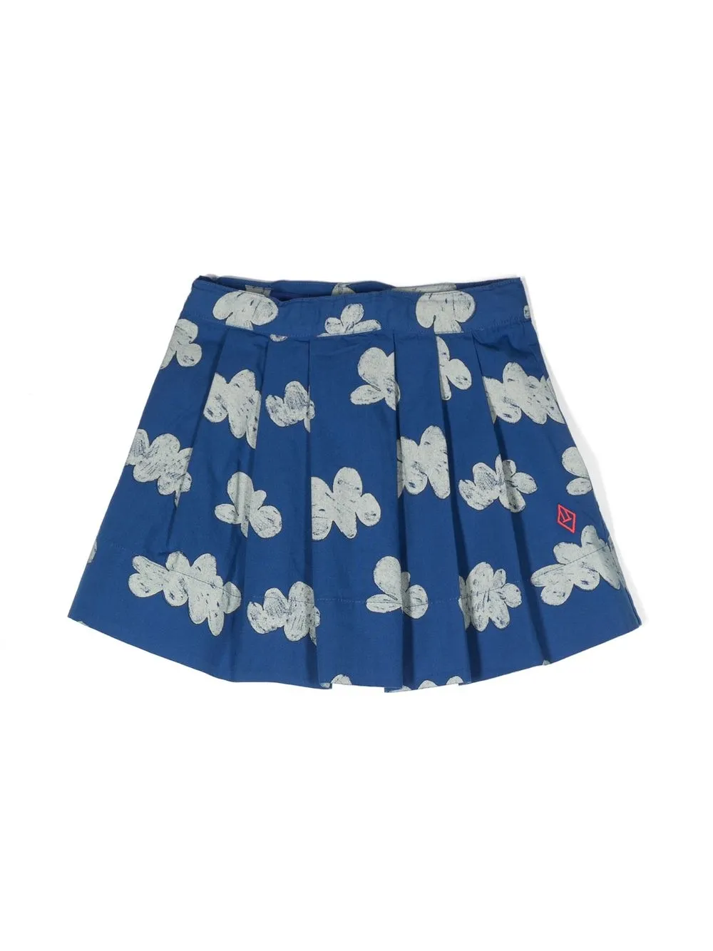 

The Animals Observatory cloud-motif cotton pleated skirt - Blue