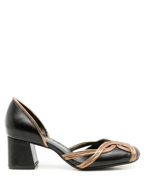 Sarah Chofakian Irene 50mm contrast-trim pumps