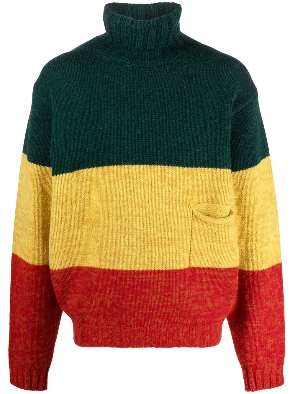 

Kapital striped-colour knitted jumper - Red