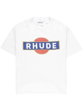 RHUDE logo-print Cotton T-Shirt - Farfetch