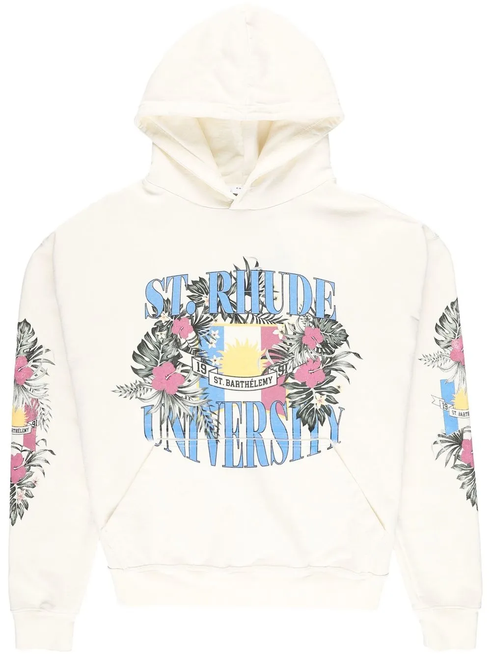 

Rhude graphic-print cotton hoodie - White