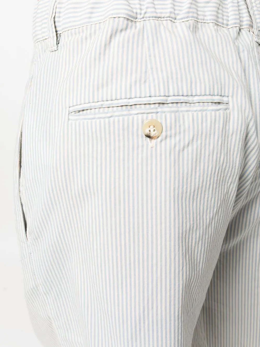 Shop Nick Fouquet Striped Chino Shorts In Blau