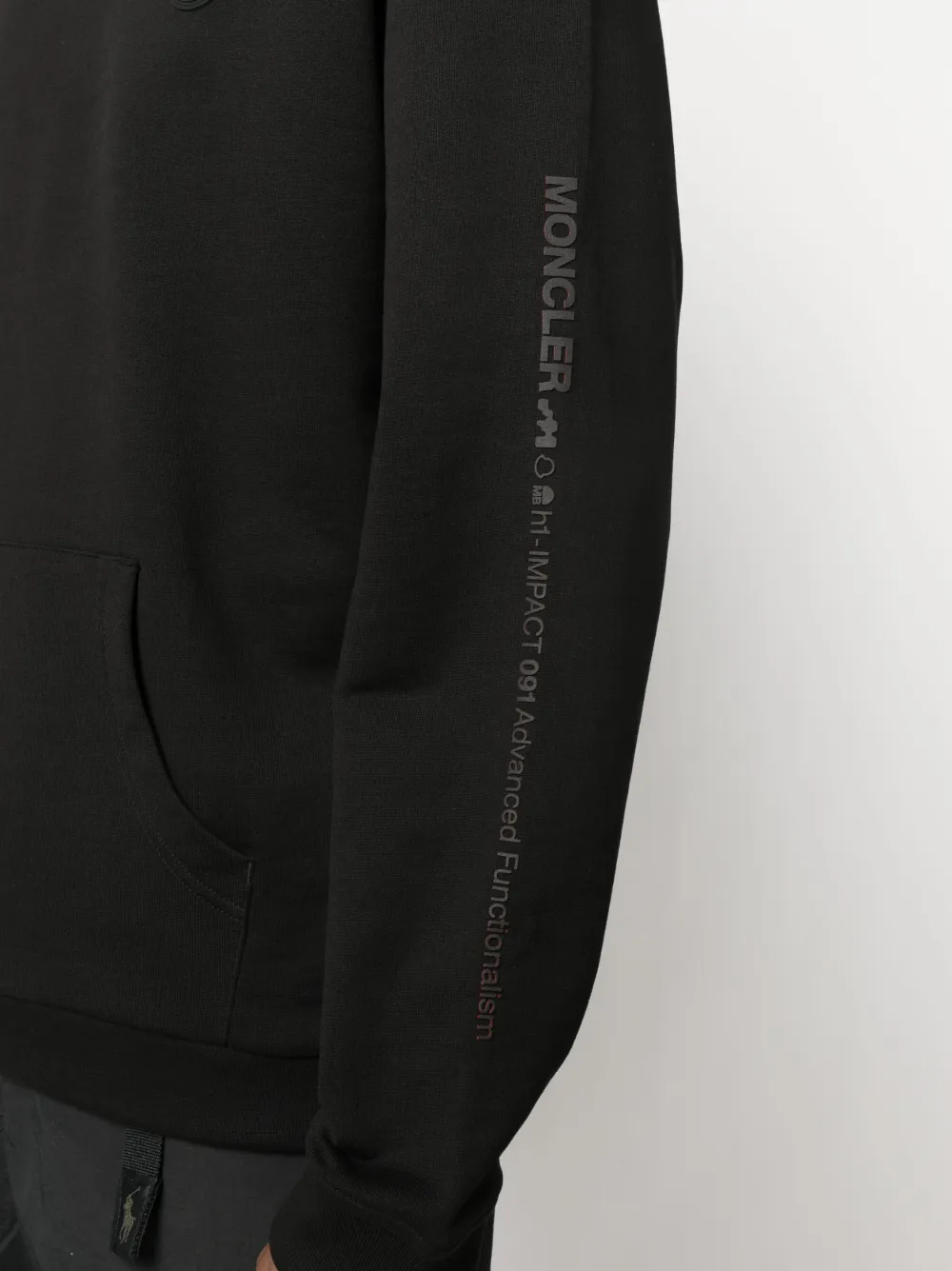 MONCLER LOGO-PRINT SLEEVE HOODIE