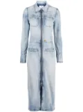 Courrèges knee-length denim jacket - Blue