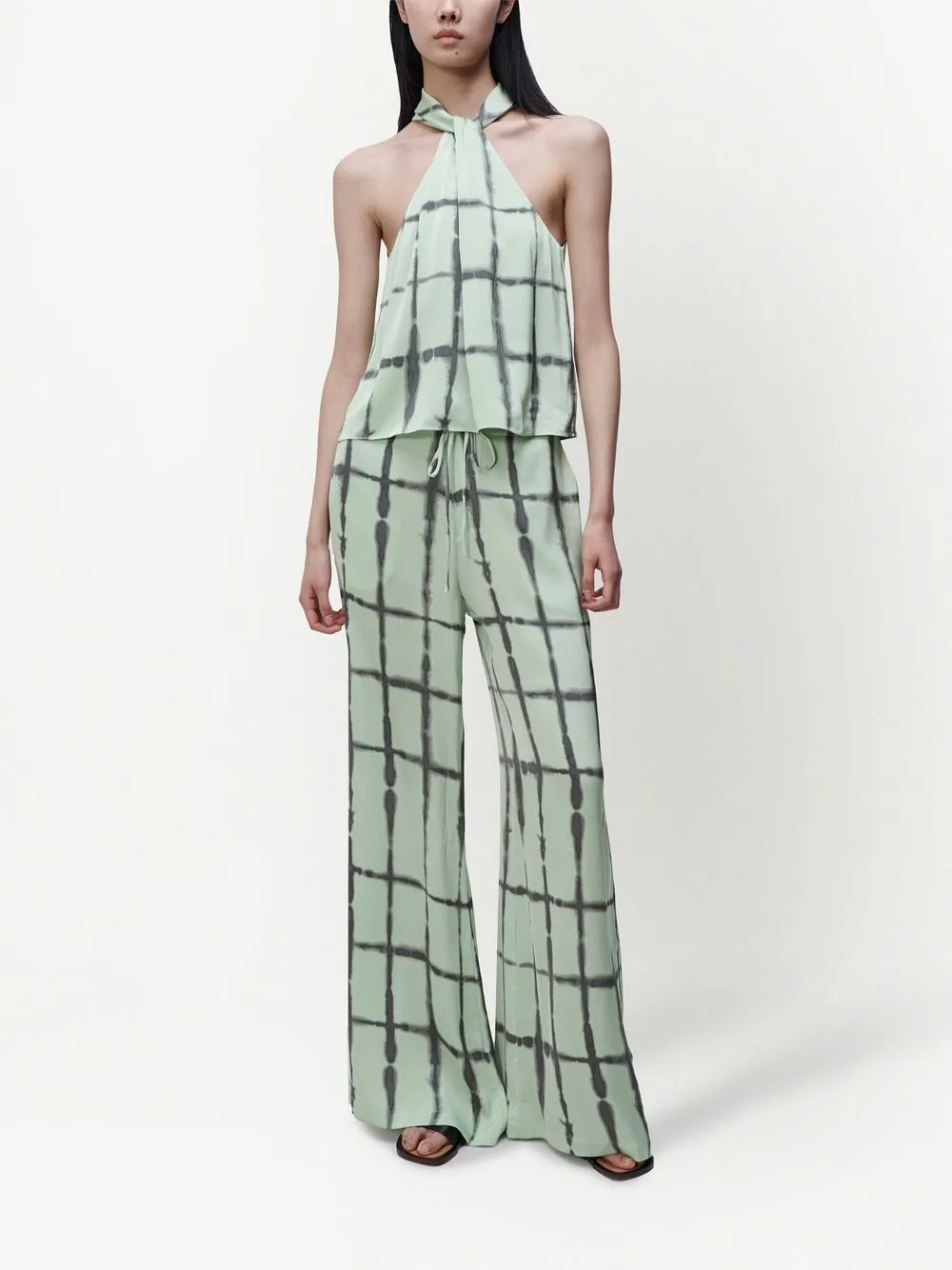Simkhai Standard Broek met tie-dye print - Groen