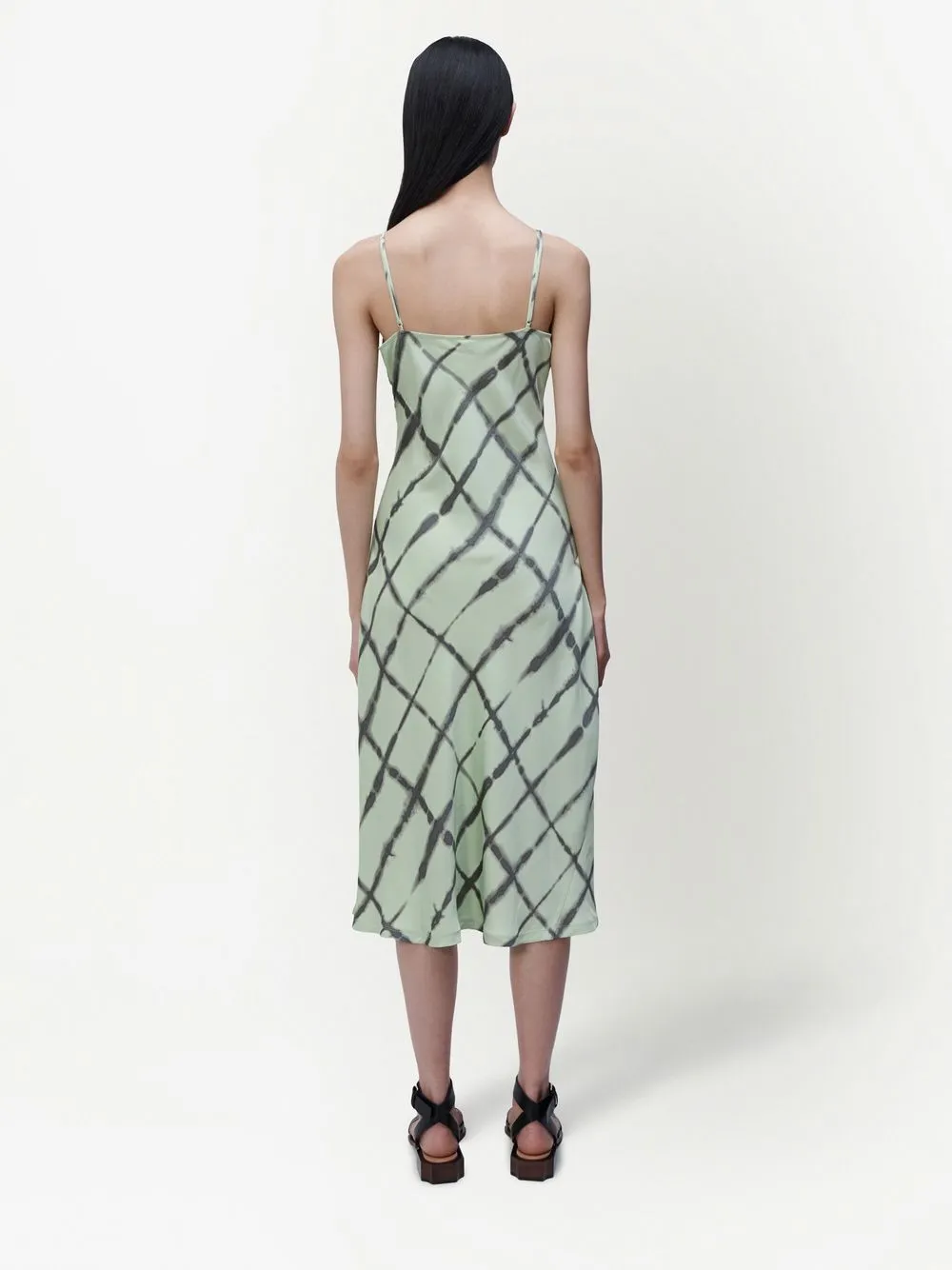 Jonathan Simkhai Standard Eliza Cut Out Slip Dress In Green