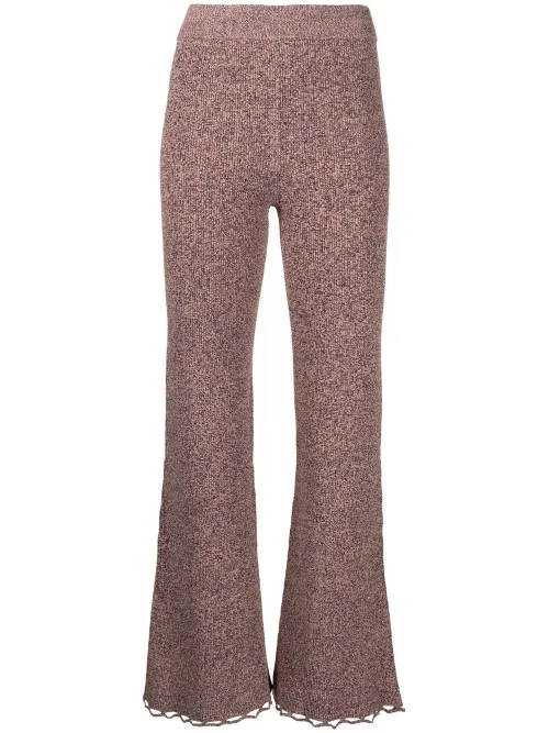 Pantalon en maille à coupe évasée - Ulla Johnson - Modalova