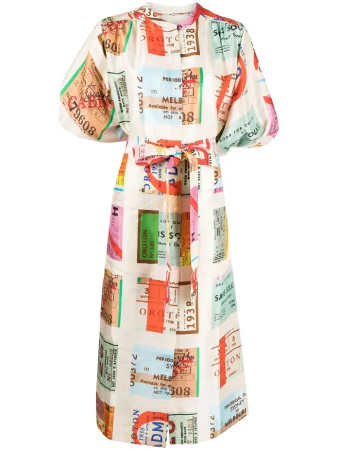 tied-waist shirt dress