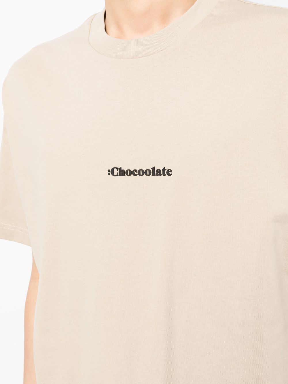 Shop Chocoolate Logo-print Detail T-shirt In Brown