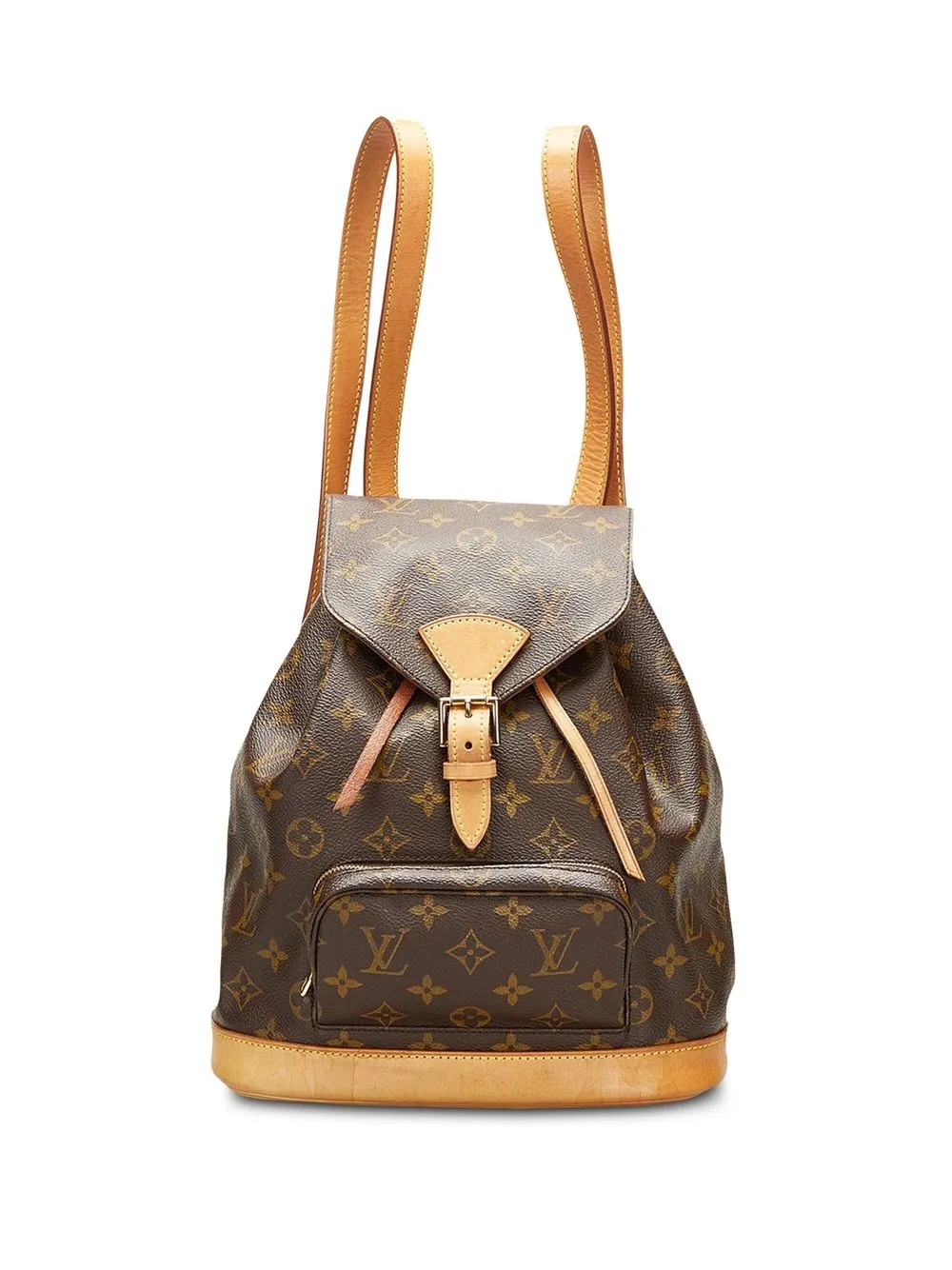 

Louis Vuitton pre-owned monogram drawstring flap backpack - Brown