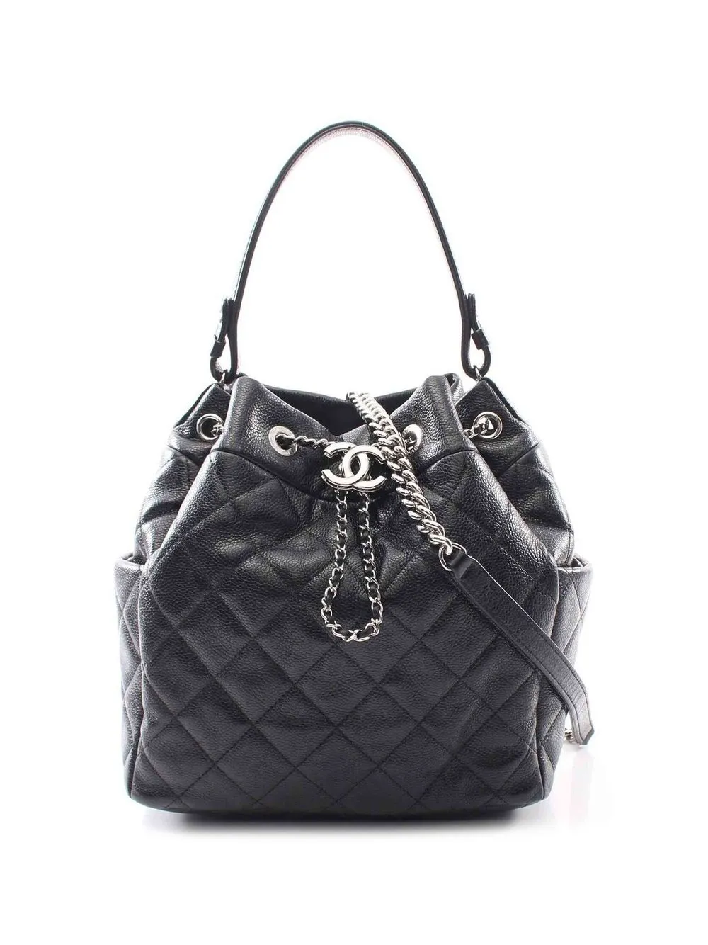

Chanel Pre-Owned 2019 diamond-quilted 2way bag - Black