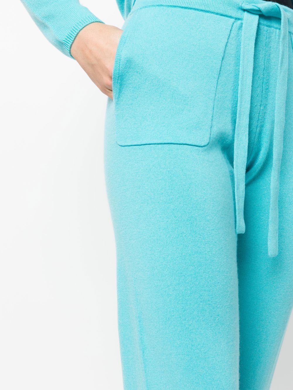 Shop Allude Virgin Wool-cashmere Knitted Trousers In Blau