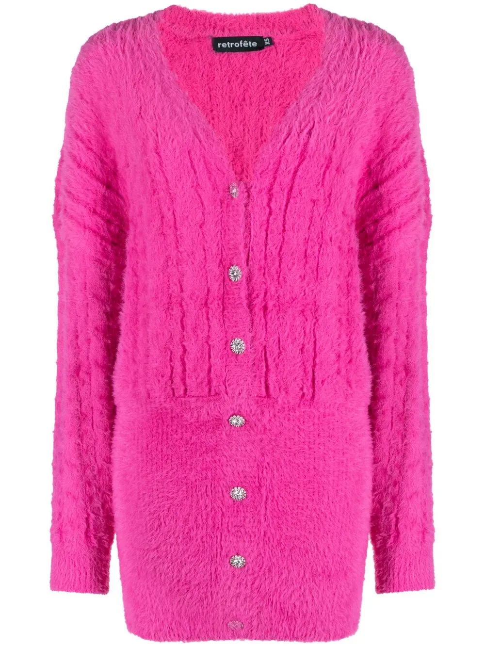 

Retrofete Tala textured cardi dress - Pink