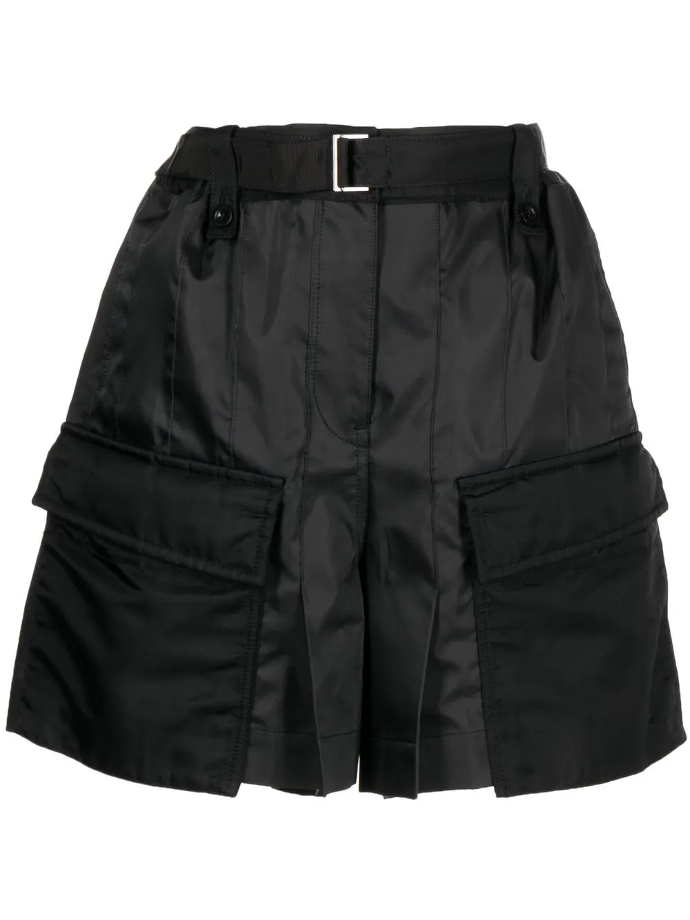 

sacai high-waisted cargo shorts - Black