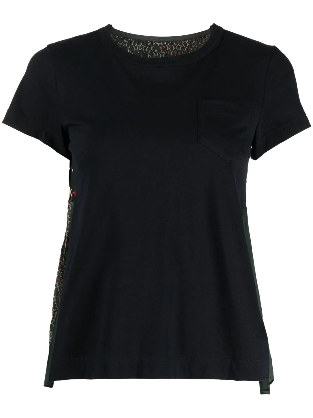 

sacai x Eric Haze pleat-panelled top - Black
