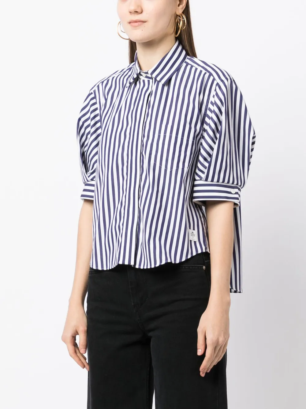 Sacai Striped Cotton Shirt - Farfetch