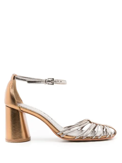 Sarah Chofakian Cyril 75mm metallic sandals