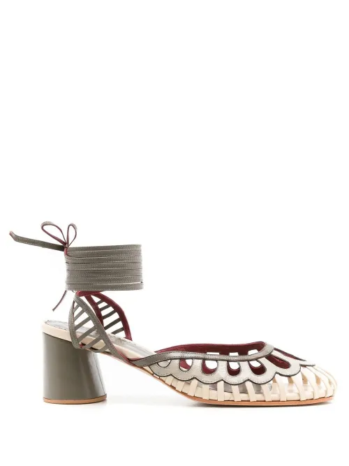Sandales Lilibet 50 mm à lacets - Sarah Chofakian - Modalova