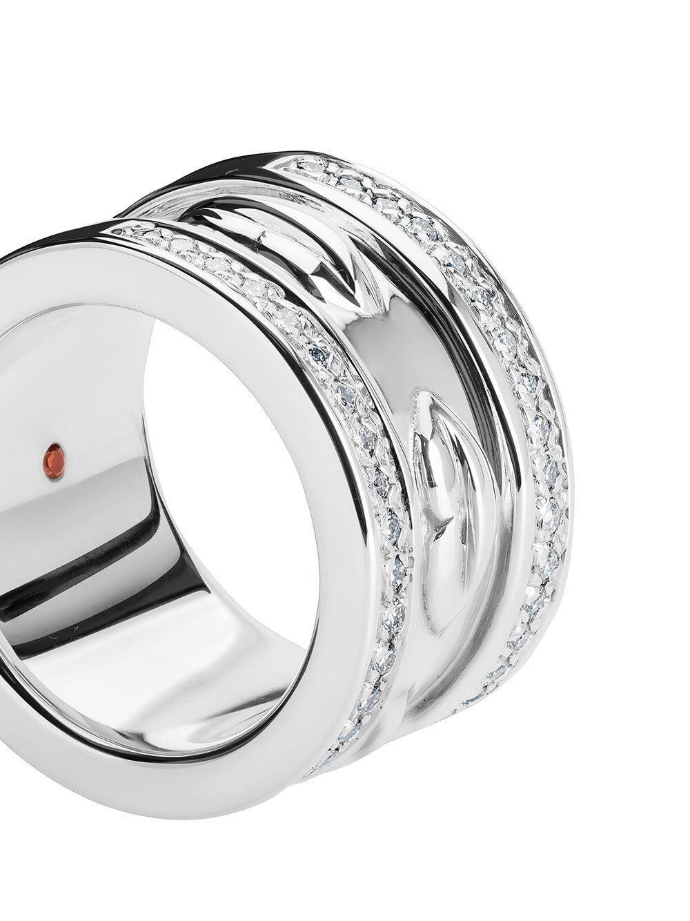 Shop Tane México 1942 Bésame Diamond-embellished Ring In Silver