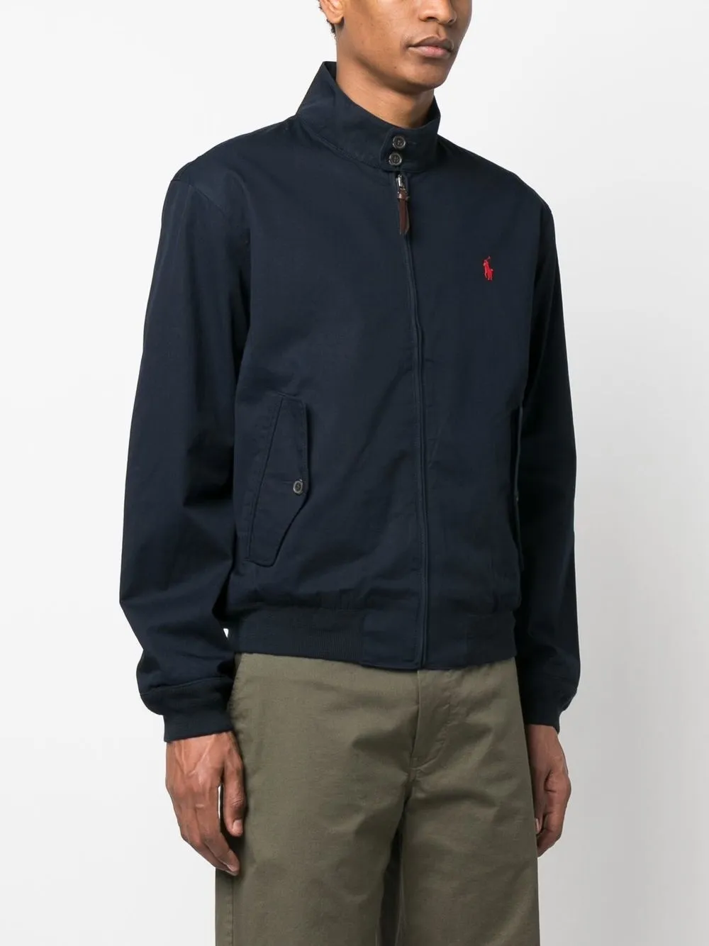 Polo Ralph Lauren Cotton Twill Full Zip Jacket In Collection Navy