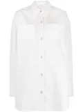 Courrèges strap-detail button-up shirt - White