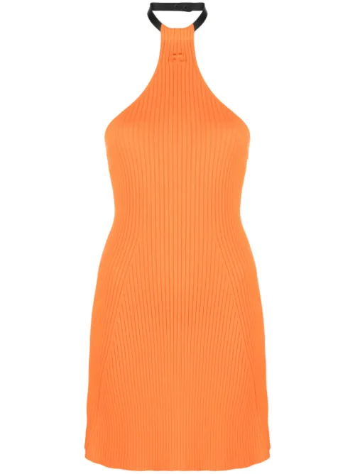 Robe courte nervurée à dos nu - Courrèges - Modalova