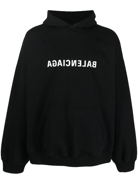 Balenciaga logo print hoodie