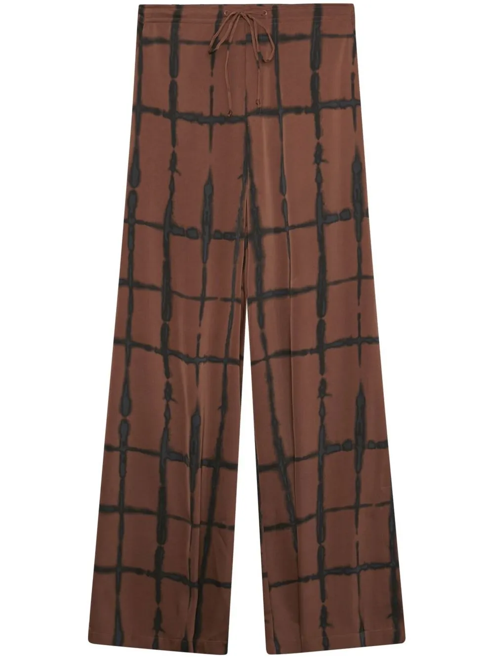 

Simkhai Standard check-pattern wide-leg trousers - Brown