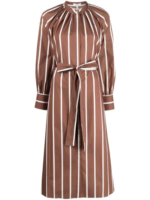 stripe-print shirt dress