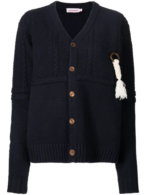 Charles Jeffrey Loverboy cable-knit panelled cardigan