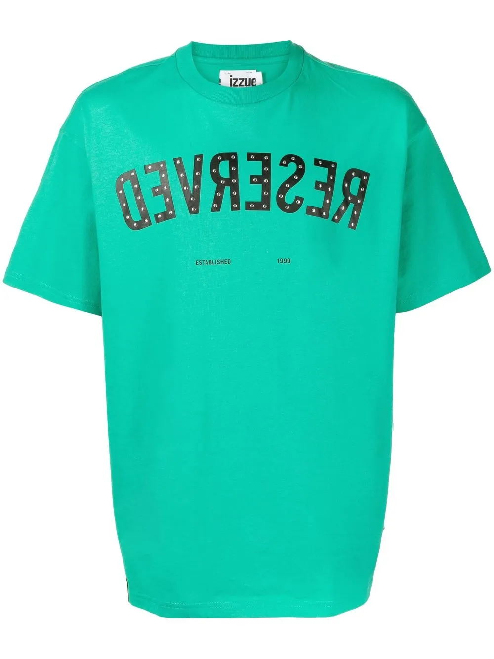 

izzue Reversed-print detail T-shirt - Verde